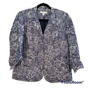 Coldwater Creek Sz 8 Rose Pattern Jacket